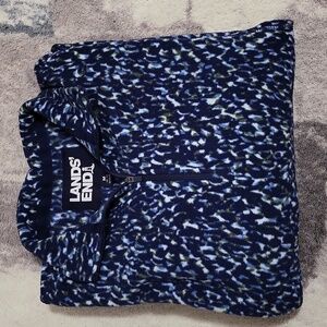 Land's End 3/4 Zipper Fleece Pullover Top